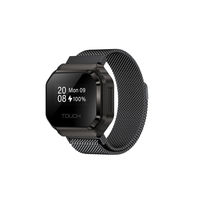 Montre connectée B7 Smart Ring avec écran OLED de 0,49 pouce, étanche 5ATM, moniteur de fréquence cardiaque, d'oxygène sanguin et de sommeil, tracker d'activité physique, application QWatch Pro