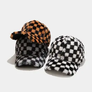 כובע שחור אפור זוג Suppliers-חדש בפלאש משובץ אוהבי זוג כובע אופנה חיצוני מקרית חם ספורט בייסבול כובע ליום האהבה