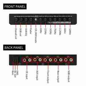 <span class=keywords><strong>Ecualizador</strong></span> Gráfico de 7 Bandas para Auto, Preamplificador de Audio con Subwoofer, Equipo de Sonido de 12V, Amplificador de Alta Fidelidad para Auto - Product Image 4