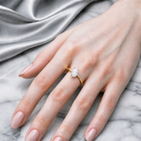 Bague Ajustable OUGEPHELI VVS1 en Moissanite Ovale Certifiée GRA, en Argent Sterling 925 Plaqué Or 18K, Bijou Solitaire Délicat