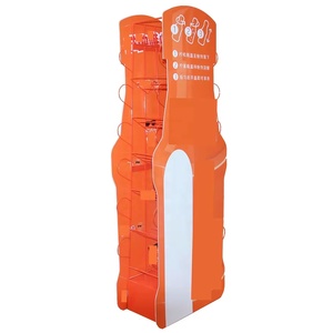 Custom Bottle Shape Creative Design Store Event Soft Energy Drink Water Bottle <strong>Beer</strong> Alcoholic Beverage Metal <strong>Display</strong> Stand <strong>Rack</strong> - Product Image 1
