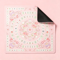 Tapis de Mahjong Personnalisé en Soie Papillon, Tapis de Table de Mahjong Américain Antidérapant en Microfibre pour 4 Joueurs, Idéal pour Fêtes à Domicile