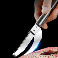 Ensemble écologique de grattoir à poisson portable en acier inoxydable pour la cuisine domestique, compatible lave-vaisselle