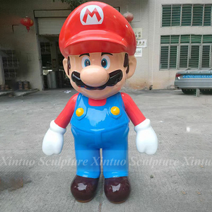 Estatuas de Fibra de Vidrio de Alta Calidad para Decoración de Centros Comerciales, Figura de Mario Superhéroe de Tamaño Real - Product Image 4