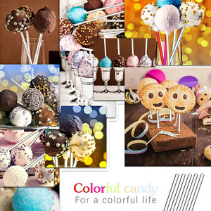 Que acrylic trong suốt hình trụ tùy chỉnh, que kẹo mút, que làm bánh, que acrylic <span class=keywords><strong>mini</strong></span> tự làm để giữ bánh quy - Product Image 4