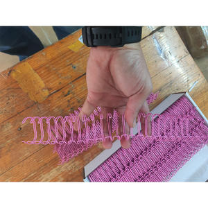 Draht o Bindung 1 Zoll Abstand 2:1 25,4mm rosa Draht o Binde maschine Doppel draht Spirale - Product Image 4