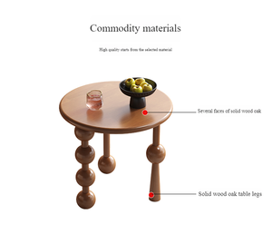 Ngôi nhà mơ ước đặt bàn cà phê gỗ cao su rắn Scandinavian với thiết kế chân bầu sáng tạo cho bàn ghế sofa phòng khách - Product Image 3