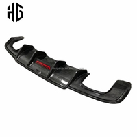 Diffuseur arrière de voiture avec feux de freinage, style KB, en fibre de carbone, pour Audi A3 S3 RS3, kit carrosserie.