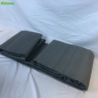 Markise teppich 300 x 500 cm - blau/grau Polyethylen (HDPE) Bodenblech mit Edelstahl-Augen