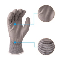 Gants de protection respirants personnalisés SNELL en HPPE enduit PU, niveau de coupe 4, avec doublure respirante, pour l'assemblage mécanique et les travaux d'entrepôt