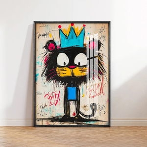 Decorazioni per la casa cornici di Graffiti di strada poster di animali stampe in porcellana di cristallo di lusso pop Art Graffiti - Product Image 2
