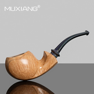 Muxiang Handmade Wooden Smoking Pipe Bent Type Tobacco Pipe For Men Personal Gift - Product Image 4