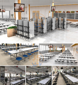 Moderne Vouwen en Verwijderbare Plastic Zetels Schoolkantine Eettafel - Product Image 5