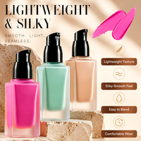 Fond de teint liquide coloré pour maquillage spécial imperméable à couverture complète Fond de teint léger pour peaux foncées
