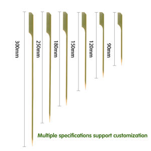 ไม้เสียบอาหารแบบแบน ทำจากไม้ไผ่ธรรมชาติ สีเขียว ย่อยสลายได้ ใช้สำหรับปิ้งย่าง บาร์บีคิว เคบับ ไม้กอล์ฟ  ไม้เสียบอาหาร  ไม้ไผ่ - Product Image 1