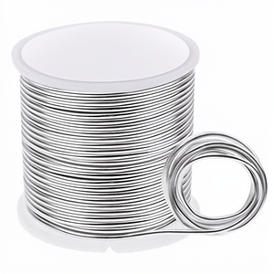<span class=keywords><strong>Fil</strong></span> <span class=keywords><strong>d</strong></span>'<span class=keywords><strong>aluminium</strong></span> non allié Anezus calibre 12, 100 pieds, 2 mm, pliable, pour sculpture, artisanat, couronnes, bijoux, perlage, fleurs (argent) - Product Image 1