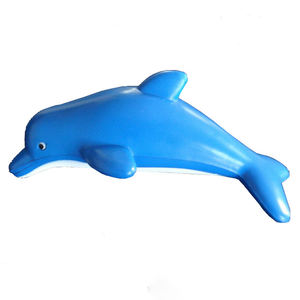 Benutzer definiertes Logo PU-Schaum Nettes Tier Delphin Form Stress Ball Reliever Weiches Squishy Squeeze Spielzeug für Jungen und Mädchen - Product Image 2