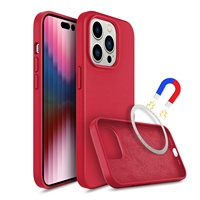 Pour iPhone 11 12 13 14 Pro Max étui liquide Silicone Gel caoutchouc couverture de téléphone doux microfibre tissu doublure coussin couverture arrière étuis