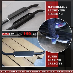 Nhà Máy Tùy Chỉnh Offroad Xe 4X4 Phụ Tùng Ô Tô Hợp Kim Nhôm Cố Định Side Bước Pedal Chạy Board Cho Land Rover Defender 90 110 - Product Image 4