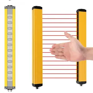 Rideau lumineux de sécurité IP65 10mm capteur de rideau lumineux de zone infrarouge grille lumineuse de haute résolution pour détecter des personnes et des objets