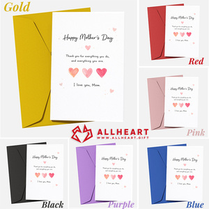 Cartes personnalisées pour la fête des mères 5x7 pouces, carte « Je t'aime », faible quantité minimum de commande avec enveloppe et autocollant - Product Image 4
