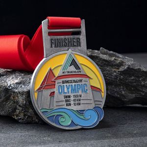 Medalla de Metal Personalizada de Alta Calidad con Logotipo de León Grabado con Láser y Bañado en Oro, Impresión UV, Cintas y Diseño Gratuito - Product Image 3