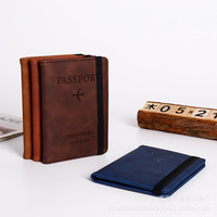 Livre de passeport multifonctionnel en cuir PU Impression personnalisée de livre de passeport pour enfants et adultes