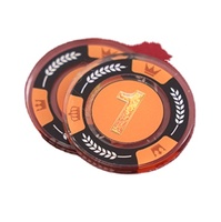 Jetons en acrylique personnalisés avec logo de club, impression recto-verso, forme ronde mixte, pour soirée de jeux en famille