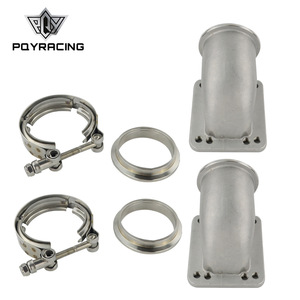 ชุดข้อต่อเทอร์โบชาร์จเจอร์ Poyracing ขนาด 2.5 นิ้ว สำหรับเทอร์โบ T3 T4 ทำจากสแตนเลส ข้อต่อ 90 องศา - Product Image 1