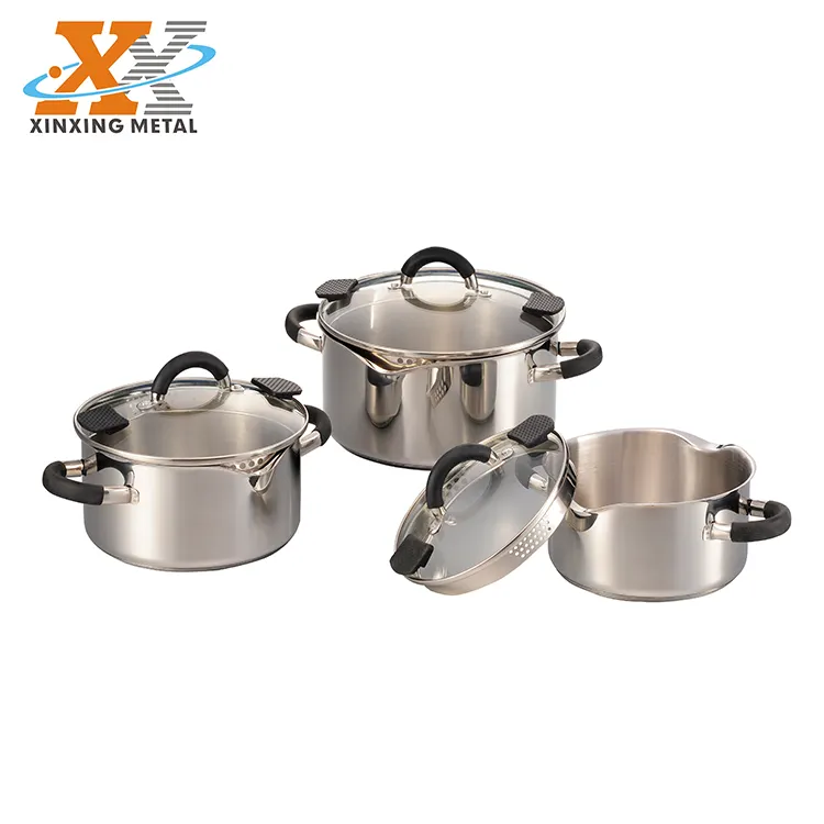 Grosir panci masak serbaguna, peralatan masak Stainless Steel Pot anti lengket