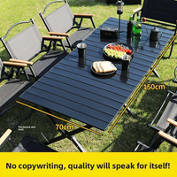 Outdoor Eierrollen-Tisch-Set aus Karbonstahl, rechteckig, faltbar, mit Kermit-Stühlen – Modell DJZ-001 – Outdoor-Möbel