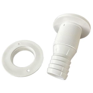 En acier inoxydable à travers la coque cales raccords de cale connecteur blanc ABS plastique matériel marin pour tuyau utilisé état - Product Image 2