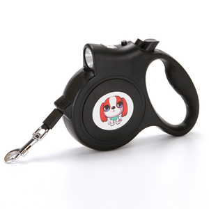 Logo personalizzato Led guinzaglio per cani retrattile accessori flessibili cintura da passeggio illuminata con Flash luminoso Nylon guinzaglio automatico per cani da compagnia - Product Image 6