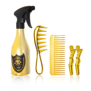 Guangzhou Playboy Hair Styling Set Gold Metal <b>Wide</b> Tooth <b>Comb</b> Hair Clip Sectioning Clip Professional Tools - Product Image 1