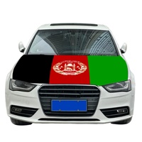Housse de capot de voiture avec drapeau national de l'Afghanistan, housse de moteur de voiture avec drapeau, effet d'impression par transfert thermique, taille personnalisée, tissu élastique