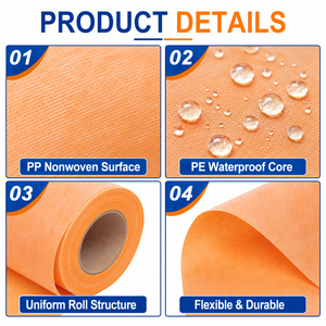 Membrana Impermeabilizante de Polipropileno con Estructura Multicapa, Núcleo de Película de PE Flexible y Ligero para Impermeabilización de Sótanos - Product Image 3