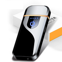 Briquet Électrique USB FR-709 Mince en Alliage de Zinc, Nouveau Modèle, Prix Bas, Design Classique 0.07KG, pour Cigare Électronique