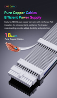 SNOWMAN 2 * 8Pin 24Pin ARGB Cable de extensión de tira para PC de escritorio Placa base de computadora Cable de alimentación Extensión de tira PSU Cables