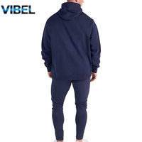 Survêtements de sport pour hommes avec logo personnalisé, de haute qualité, en coton et polyester, avec impression sérigraphique, ensembles de sweats à capuche pour la salle de sport