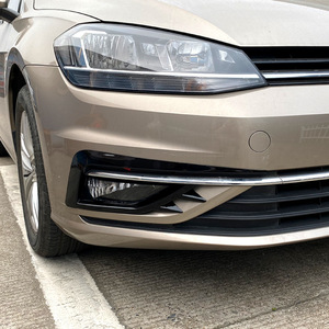 Fog Light Deflector <b>Sticker</b> Carbon Fiber Texture Piano Black For Volkswagen Golf 7.5 2017-2019 <b>Bumper</b> Adhesive Decal - Product Image 2