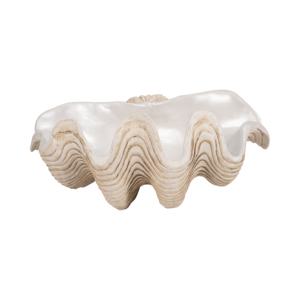 Ciotola Decorativa a Forma di Conchiglia, Centrotavola Ispirato al Mare, Decorazione per la Casa - Product Image 1
