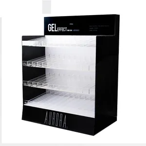 Perspex Cosmetic Makeup Storage Box In Wall Nail Floor Polish Acrylic LED Display Stand