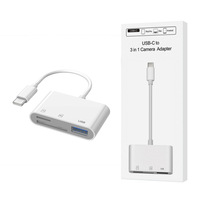 Adaptador de tarjeta de memoria SD TF tipo C 3 en 1, Puerto USB 3,0, concentrador OTG para lectores de cámara de teléfono móvil, convertidor de datos en Stock