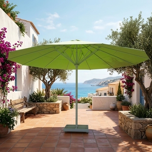 Parasol de plage européen UPF50+ en tissu pour l'ombre des cours espagnoles et italiennes - Product Image 4