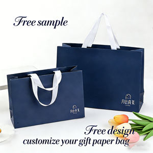 ถุงกระดาษสีเขียวรักษ์โลก คุณภาพดี ทนทาน พิมพ์โลโก้<span class=keywords><strong>ป</strong></span>ั๊มทอง พร้อมริบบิ้นพิมพ์ลายตามสั่ง สำหรับบรรจุภัณฑ์งานฝีมือเครื่องประดับ - Product Image 1