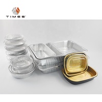 Casserole 8 ''recyclable jetable personnalisée pour la restauration Moule à tarte en aluminium rond avec couvercle Conteneur en aluminium Plateaux de cuisson