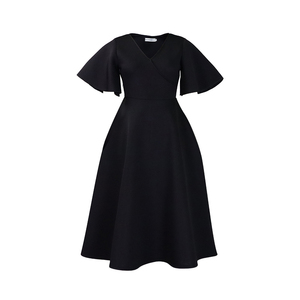 Nuevo Vestido Midi Vintage Sexy y Elegante para Mujer, con Mangas Campana, Cuello en V, Volantes y Diamantes, para Primavera, Otoño e Invierno - Product Image 1