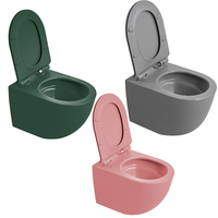 WC suspendu moderne en céramique pour hôtel, avec abattant, cuvette à chasse d'eau Vortex Tornado, ensemble de salle de bain, siège en plastique, équipement sanitaire