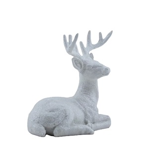 Statue décorative de cerf artisanale, modèle de sculpture de cerf, figurine réaliste au design personnalisé, décoration d'intérieur, art populaire, animal blanc - Product Image 3