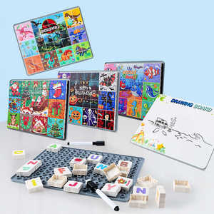 Enfants Eudactional planche à <span class=keywords><strong>dessin</strong></span> Puzzle jouet bricolage 26 Alphabet numéro blocs de construction Puzzle créatif <span class=keywords><strong>dessin</strong></span> animé <span class=keywords><strong>jeux</strong></span> - Product Image 5